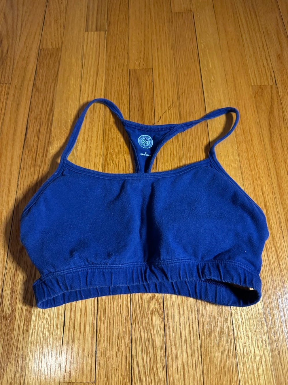 SO Juniors Small Blue Racerback Sports Bra / Swim Top
